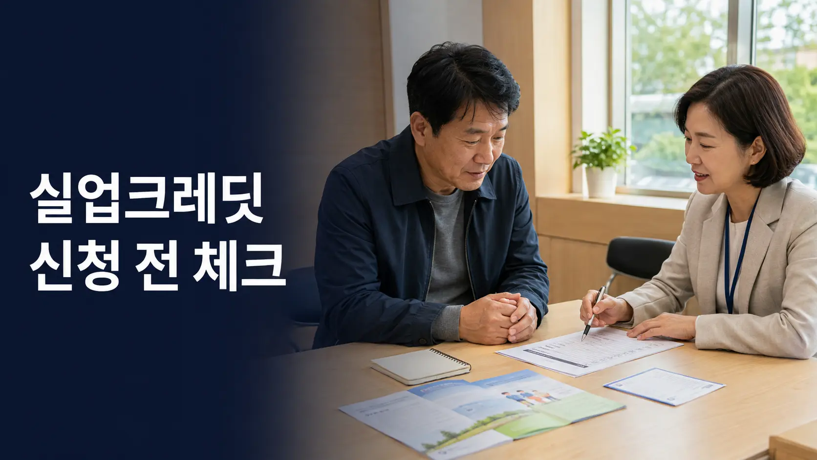 구직급여 수급 중 실업크레딧 보험료와 신청기한을 확인하는 구직자