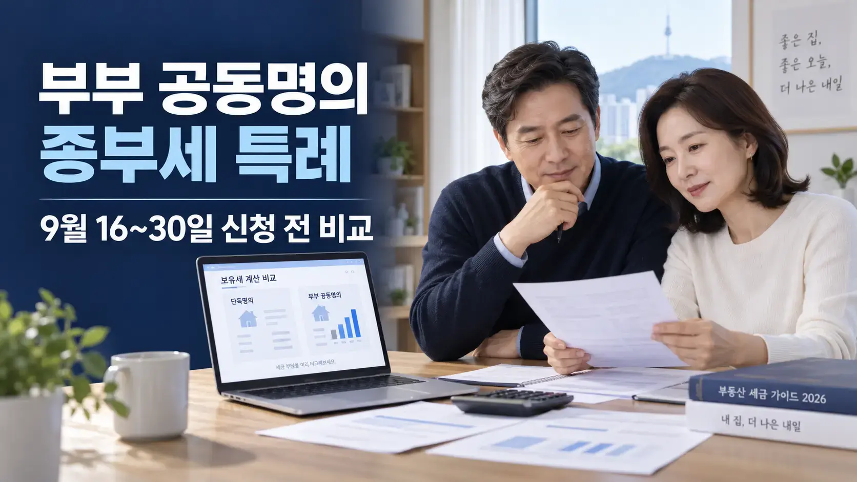 🏠 부부 공동명의 종부세 특례|9월 신청 전 12억·18억 비교표
